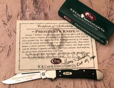 Case Copperlock President's Knife with COA