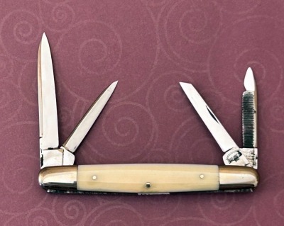 Cattaraugus Exhibition White Bone Four Blade Equal End - 2