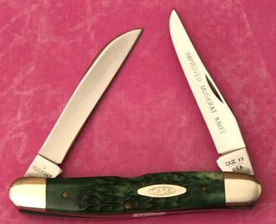 Case Green Bone Hawbaker's Special Muskrat 1982