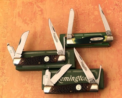 Trio of Remington Folders; Two blade and Two Waterfowls
