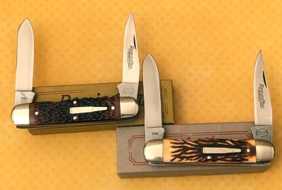 Pair of Remington Two Blade Folders; Woodsman and Bush Pilot