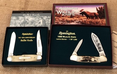 Remington stag canoe and bone Bullet Muskrat