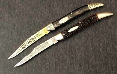 Fight'n' Rooster Bone Honky Tonk and Horn Knife World toothpicks