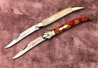 2 Fight'n Rooster Texas Toothpicks, 1 Clamshell bolster