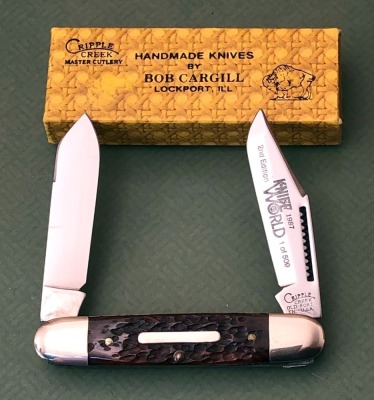 Cripple Creek Old Fort, Knife World 2nd Edition Bone Two Blade