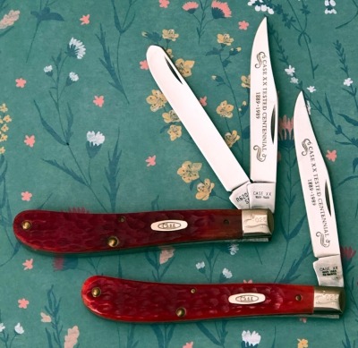 Pair of Case Red Bone Centennial '48's