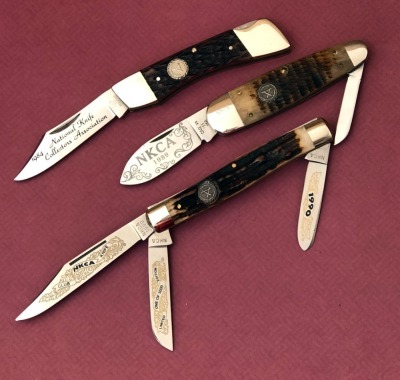 Case, Hen & Rooster and Kissing Crane NKCA knives