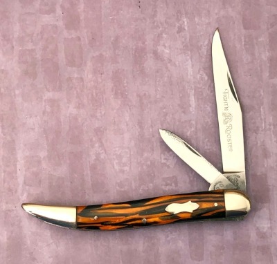 Fight'n Rooster Tiger Striped Two Blade Texas Toothpick