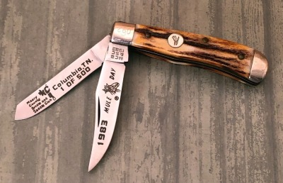 Colonel Coon Stag Two Blade Trapper