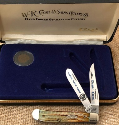 Case Bone Mini Trapper SC6207 Indian Head Cent Commemorative