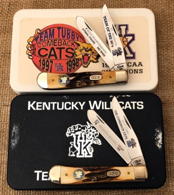 Pair of Case Kentucky Wildcats Stag Trappers