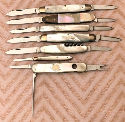 7 Vintage Pearls; Queen, Joseph Rodgers, I*XL, Cattaragus and more