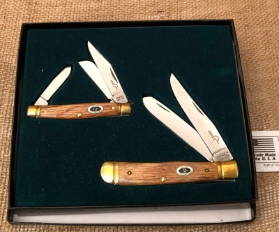 Schrade USA Ducks Unlimited Wood Trapper and Stockman Gift Set