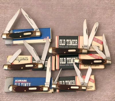 Six Schrade USA Old Timers