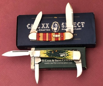 Two Case Folders; Candy Strip Canoe and Green Apple Gunstock Bartenders