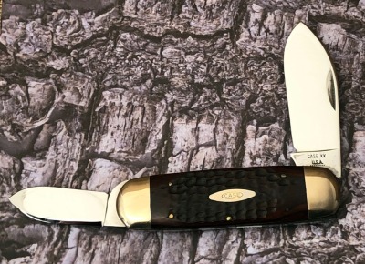 Case 70's 8 Dot Wood Elephant Toenail 6250, earlier unetched blade version