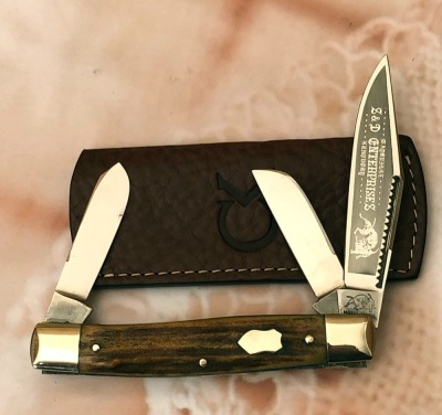 Bulldog Brand S&D Enterprises Maysville Kentucky Etched Stag Stockman