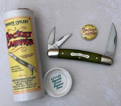 GEC 620324 Smooth Green Banana Bone Pocket Carver