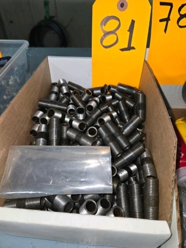 LOT THREADED STEEL COUPLERS