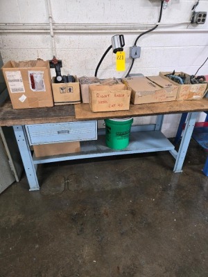 STEEL WORK BENCH & CONTENTS