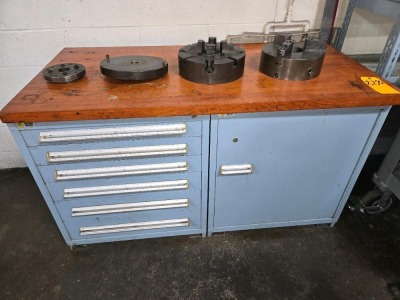 CABINET & CONTENTS OF LATHE TOOLING