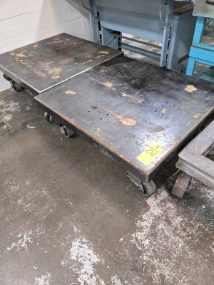 LOT HEAVY DUTY STEEL ROLLING CARTS