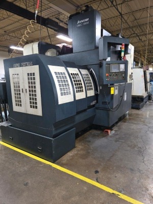 2005 JOHNFORD 3-AXIS CNC MOVING TABLE BRIDGE MILL, MDL. DMC-1500