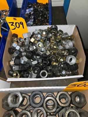 LOT HEAVY DUTY ASSORTED NUTS & HARDWARE