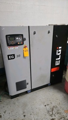 ELGI AIR COMPRESSOR; MODEL EG18; ROTARY SCREW TYPE; 25 HP