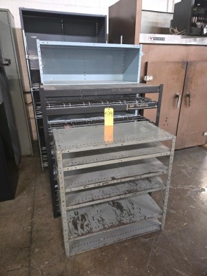 LOT OF SHELVES & RACKS