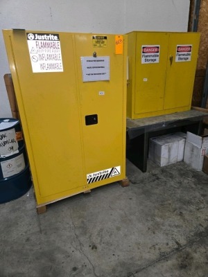 LOT FLAMMABLE STORAGE CABINETS & DESK