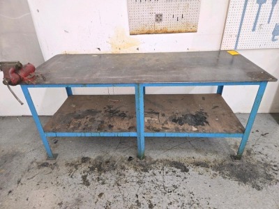 STEEL WORK BENCH & VISE
