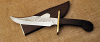 Jim Small handmade Bowie with matching wood sheath.