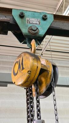 A-FRAME GANTRY CRANE W/ CM 1 TON HOIST; FRAME & HOIST ONLY - 3